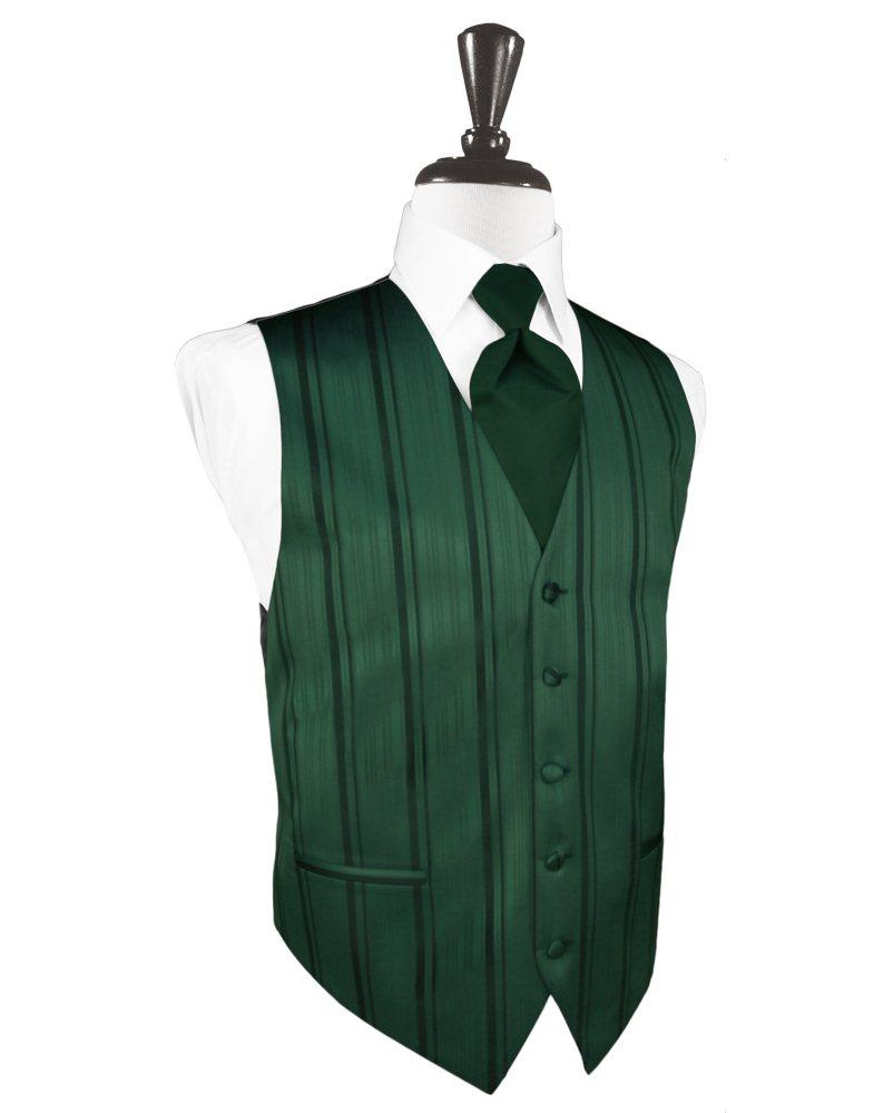 Holly Striped Satin Vest - Tuxedo Club