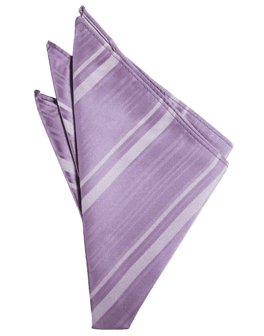 Heather Striped Satin Pocket Square - Tuxedo Club