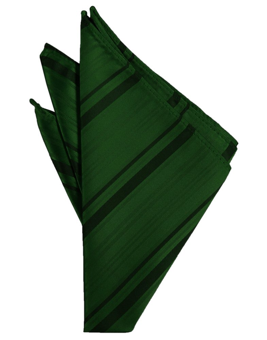 Hunter Striped Satin Pocket Square - Tuxedo Club