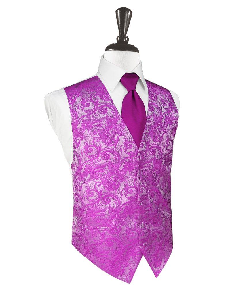 Fuchsia Tapestry Vest - Tuxedo Club