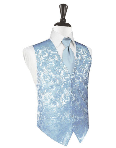 Light Blue Tapestry Vest - Tuxedo Club