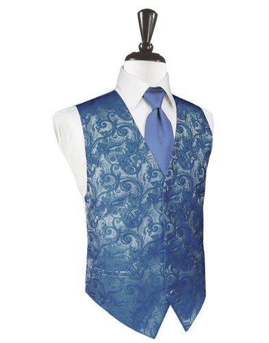 Periwinkle Tapestry Vest - Tuxedo Club