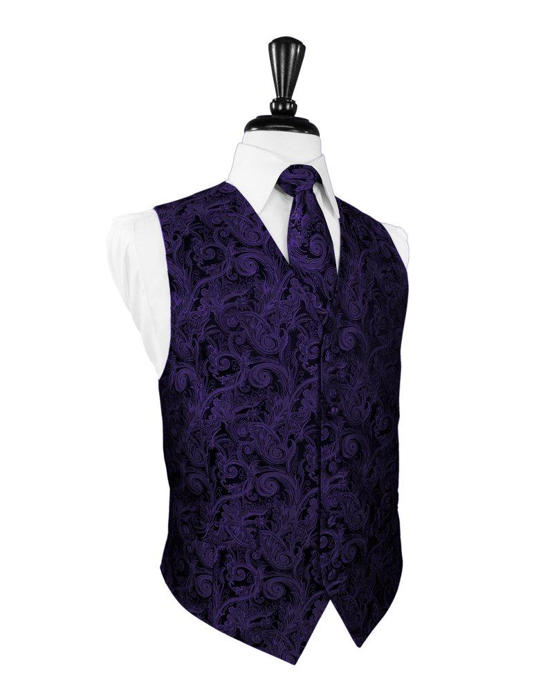 Purple Tapestry Vest - Tuxedo Club