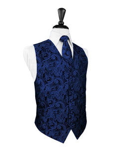 Royal Blue Tapestry Vest - Tuxedo Club