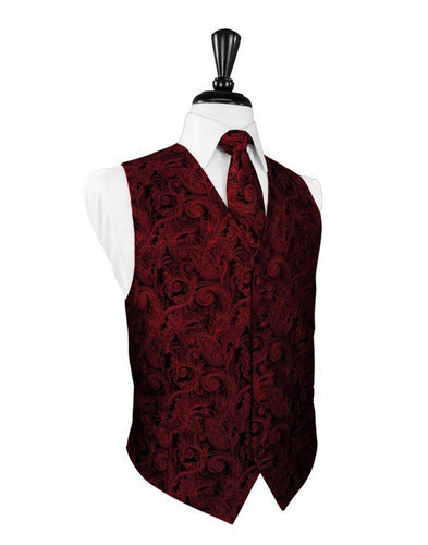 Scarlet Tapestry Vest - Tuxedo Club