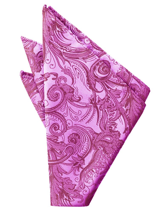 Fuchsia Tapestry Pocket Square - Tuxedo Club