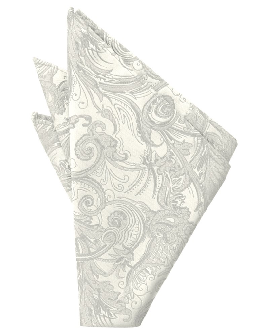 Ivory Tapestry Pocket Square - Tuxedo Club