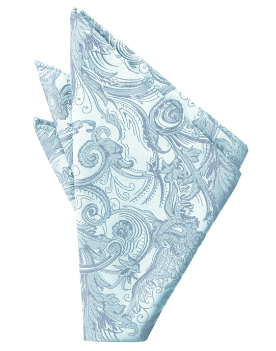 Light Blue Tapestry Pocket Square - Tuxedo Club