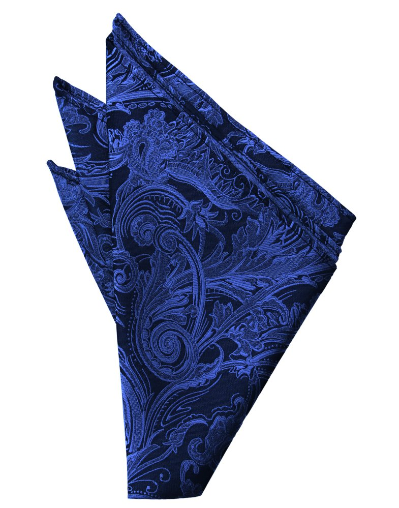 Royal Blue Tapestry Pocket Square Tuxedo Club