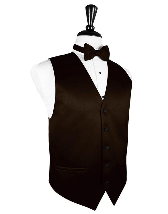 Truffle Vitro Satin Vest - Tuxedo Club