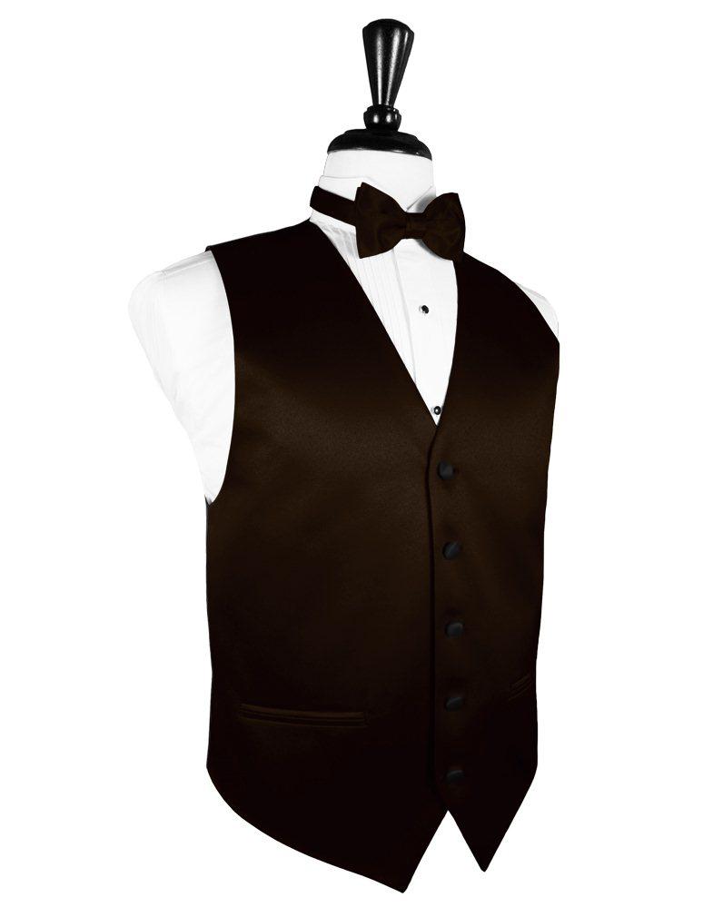 Truffle Vitro Satin Vest - Tuxedo Club