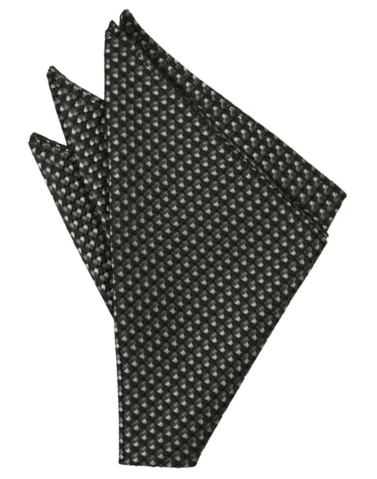 Asphalt Venetian Pocket Square - Tuxedo Club