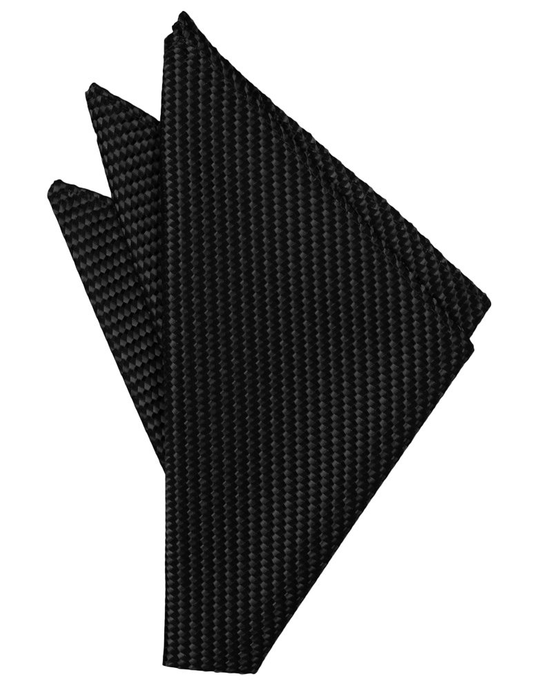 Black Venetian Pocket Square - Tuxedo Club