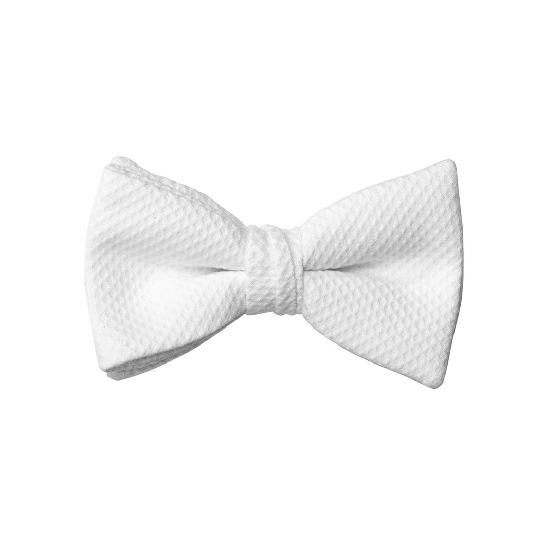 White Pique Bow Tie by Tux Park - Tuxedo Club
