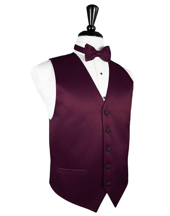 Wine Vitro Satin Vest - Tuxedo Club