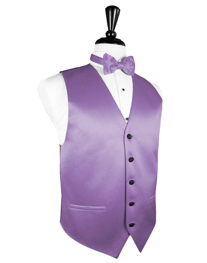 Wisteria Vitro Satin Vest - Tuxedo Club