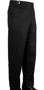 Black 130's Flat Front Tuxedo Pants - Tuxedo Club