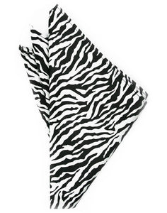 Zebra Print Pocket Square - Tuxedo Club