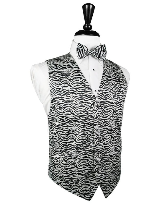 Zebra Print Vest - Tuxedo Club